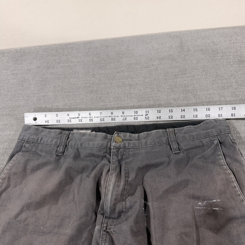 Volcom Chino Shorts Mens 34 Gray Fair Distressed Paint Splatter Skate Casual - Picture 6 of 8